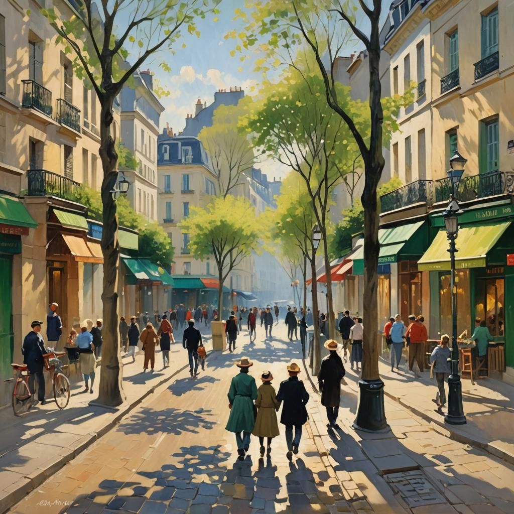 Robert Ricart (1948), The rue des saules, Montmartre (Paris).
