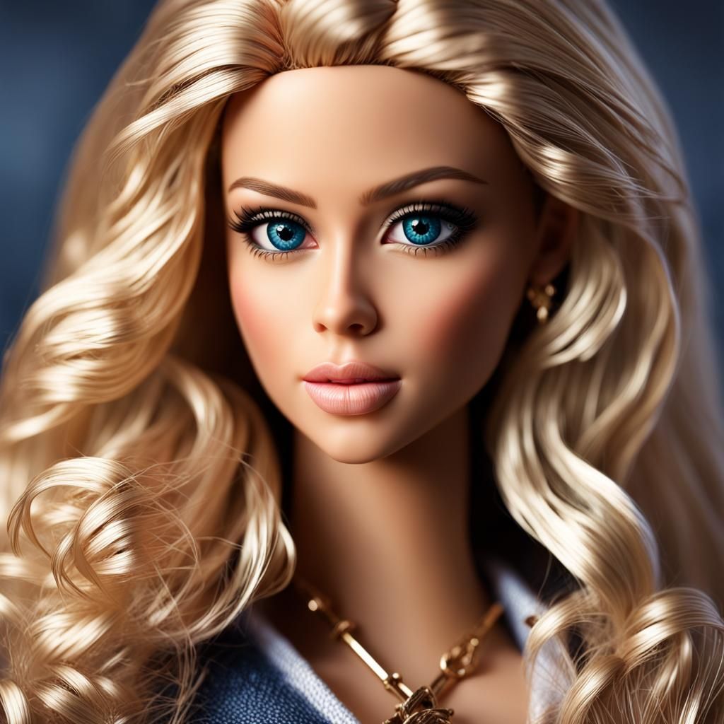 Hyperrealistic Barbie Shakira Portrait in HDR