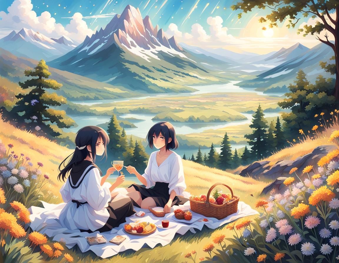 Lesbian Picnic - anime