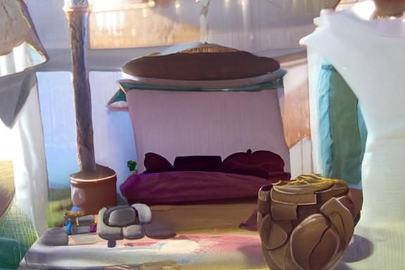 Cozy Room with Wood Stove Rendered in Unreal Engine