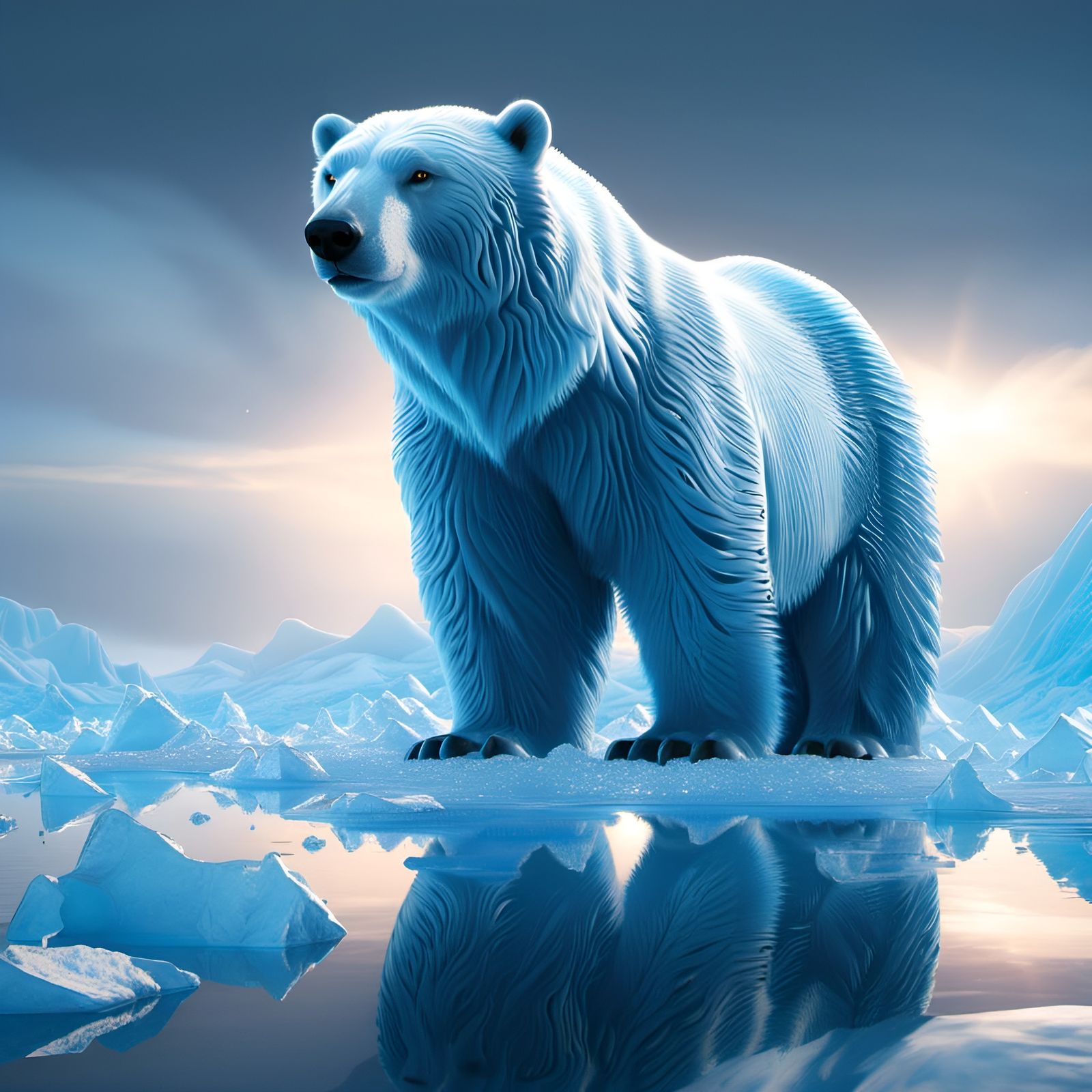 Giant Blue Polar Bear