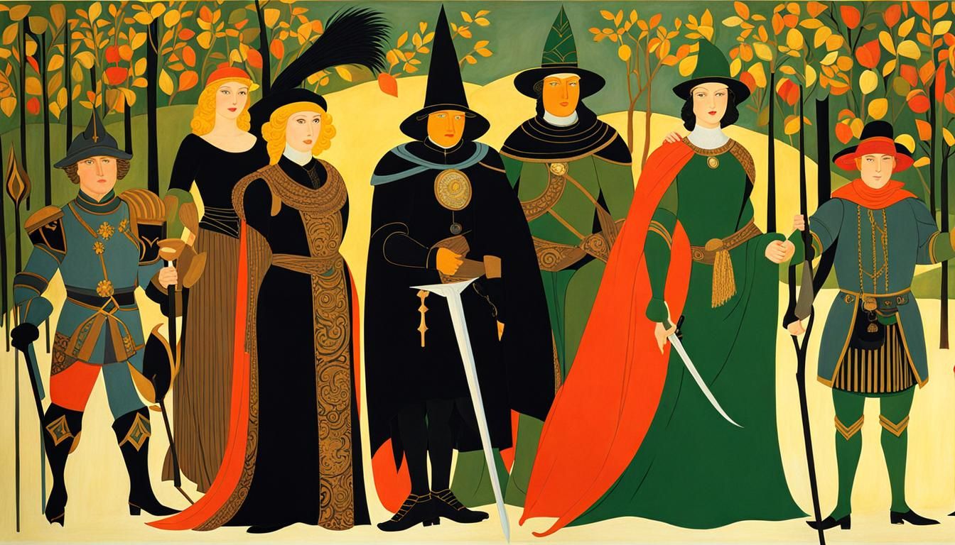 Ragtag Adventurers Ready for a Frieze Photo, Art Deco Style