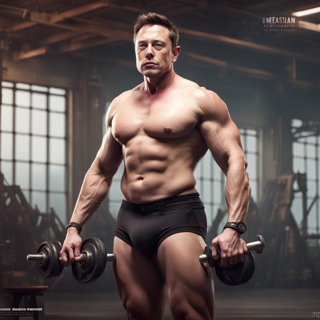 Muscular Man with Large Pectorals, Fantasy Concept Art