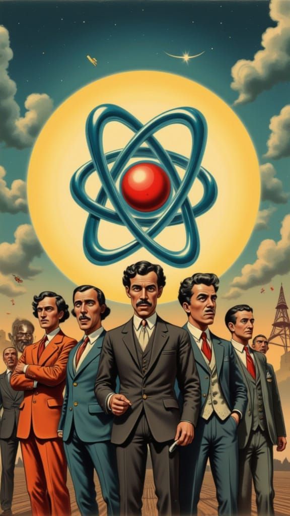 Soviet Propaganda Poster: Heroic Scientists Unite