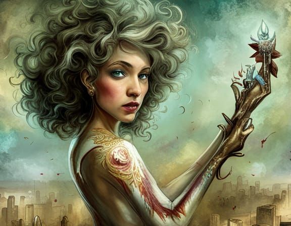 Menacing Nephilim: A Dark Vision of Evil