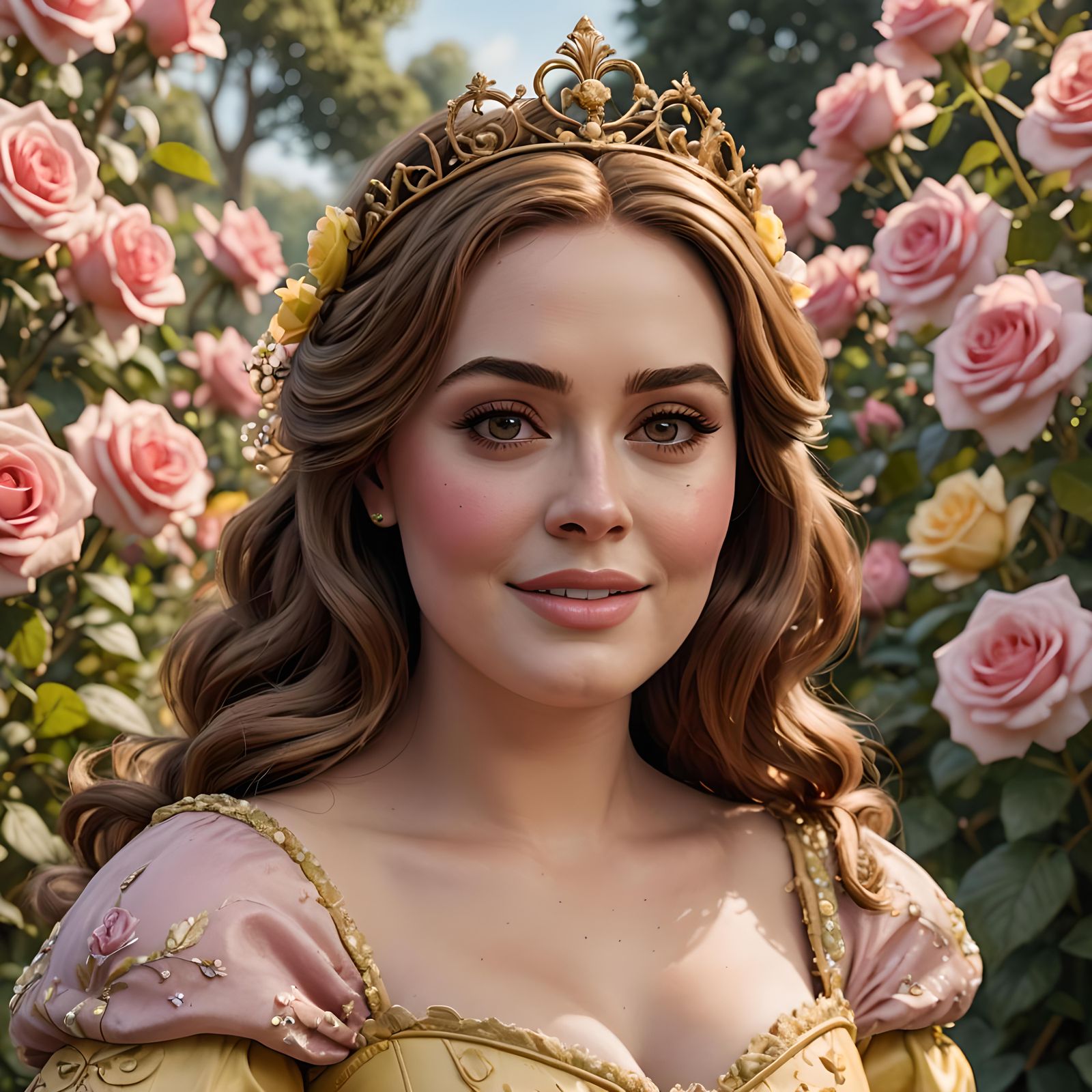 Adele as Princess Belle in Cartoon CGI Portrait