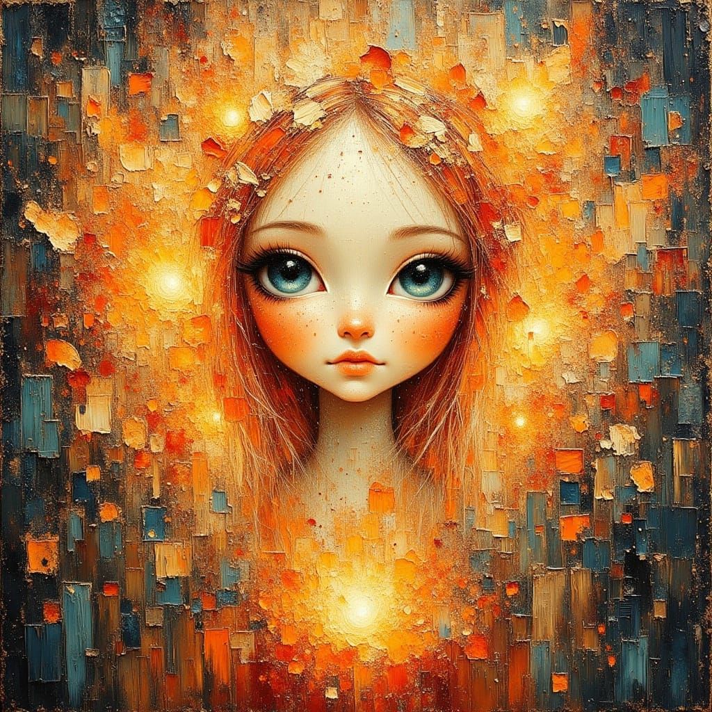 Ember Fairy Goddess in Fire and Smoke