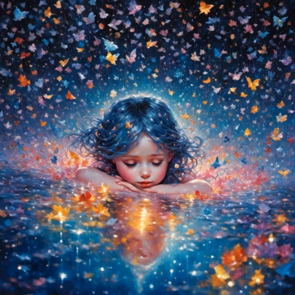 Pocahontas Reflecting with Glittering Tears