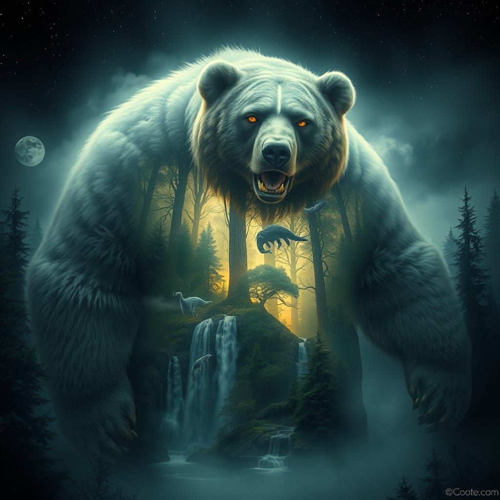 Ethereal Bear Reveals Ancient Forest Dreamscape