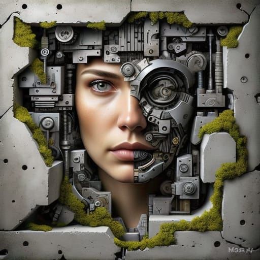 Surreal Brutalist Architecture in Hyper-Realistic Style