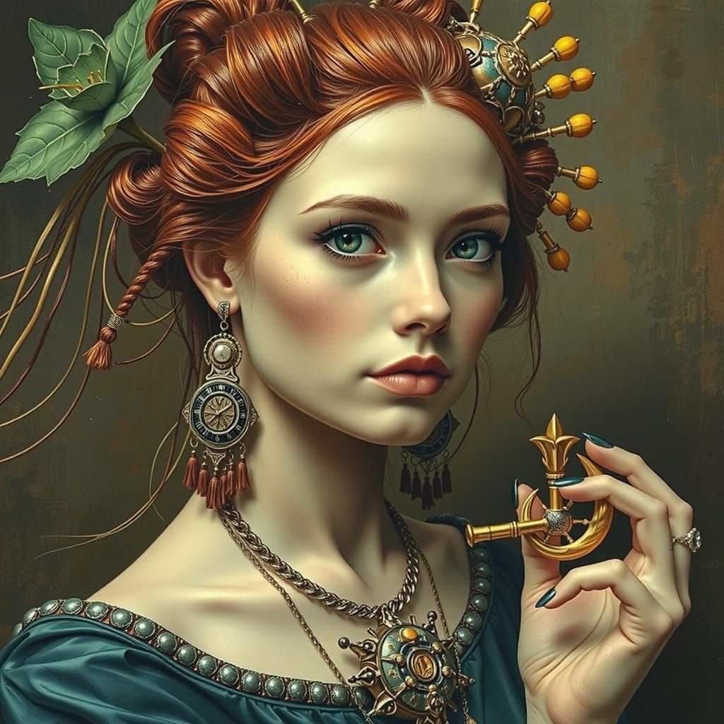 Geometric Hyperrealism in Vermillion and Violet