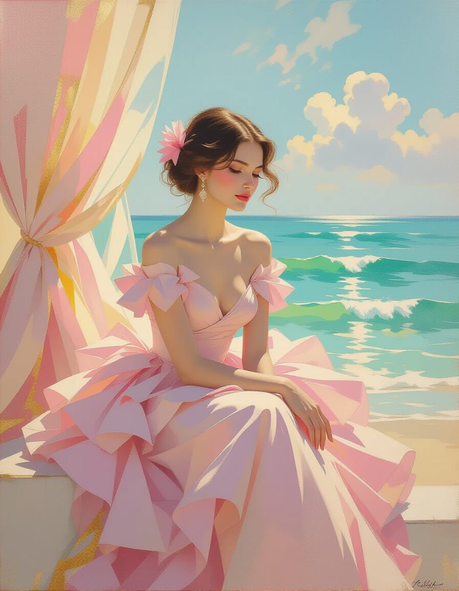 Modern Painting in Impressionist Rococo Style