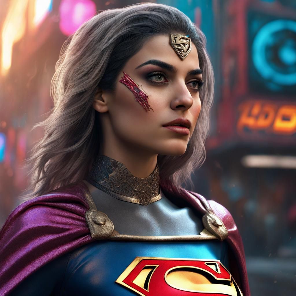 Supergirl Persian Princess in Decaying Sci-Fi Universe
