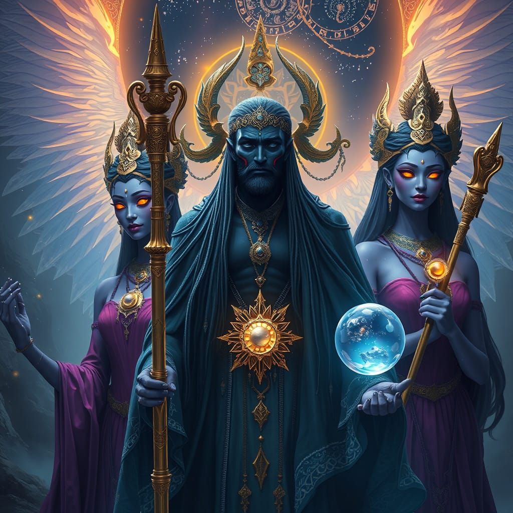 Divine Entity with Tulpas in Fantastical Realm