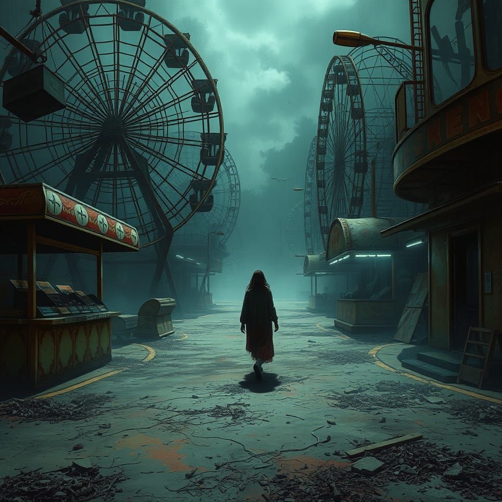Haunting Horror in Abandoned Amusement Park