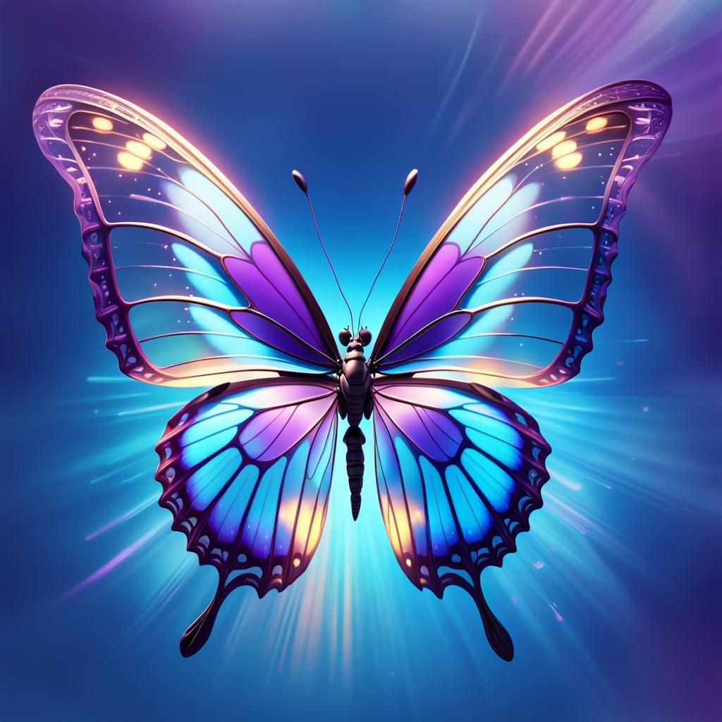 Delicate Transparent Butterfly Concept Art