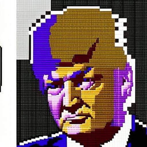 Donald Trump as Pac-Man in Pixel Game