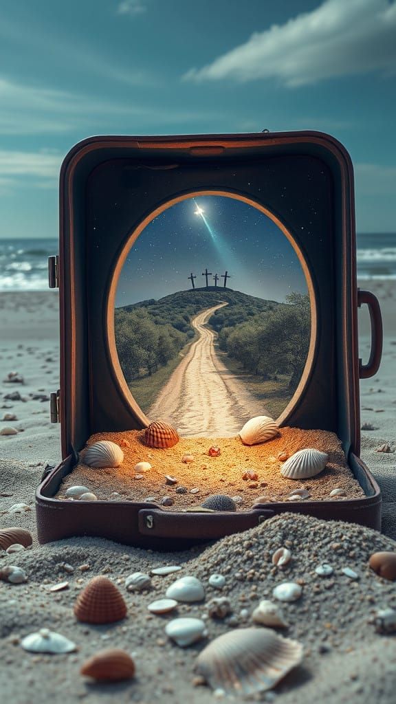 Miniature World Beyond the Beach Portal