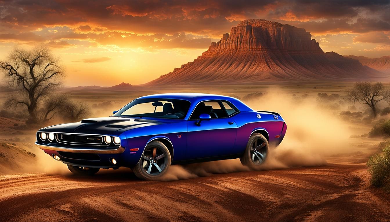 Dodge Challenger Off-Road: Cinematic Digital Matte Painting
