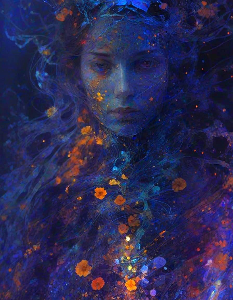 Gilded Art Nouveau Portrait