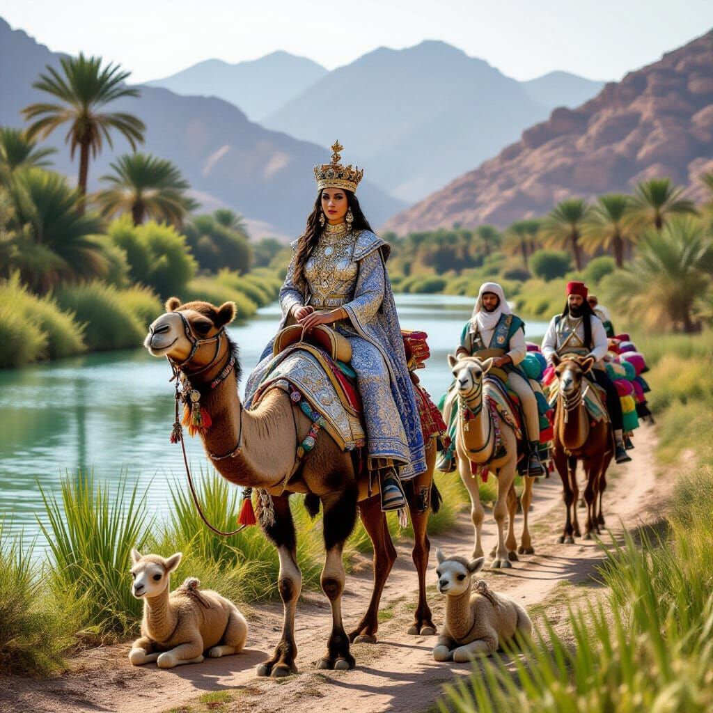 Moroccan Queen's Journey Through Atlas Mountains
