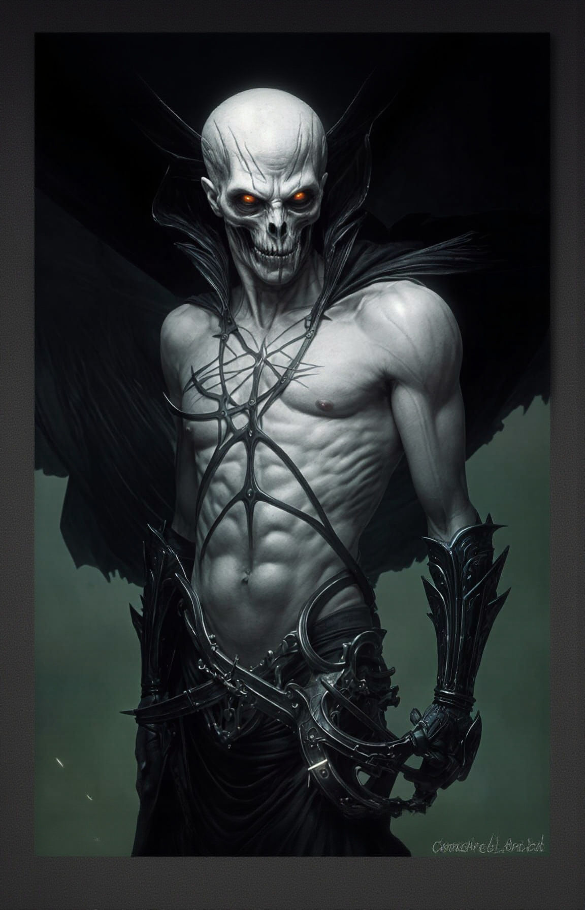 Thanatos Vampire Horseman: Dark Fantasy Art