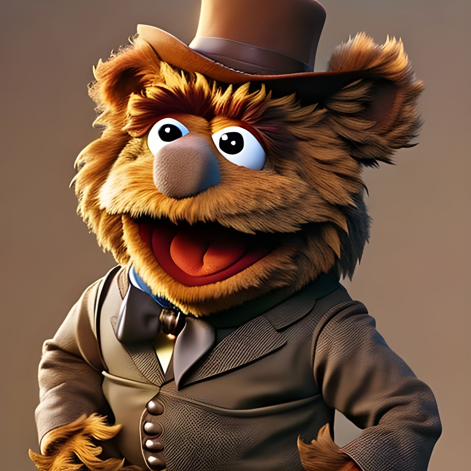 Inigo Montoya as Fozzie Bear: Digital Illustration