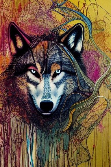 Glowing Wolf: A Hyperrealistic Digital Masterpiece