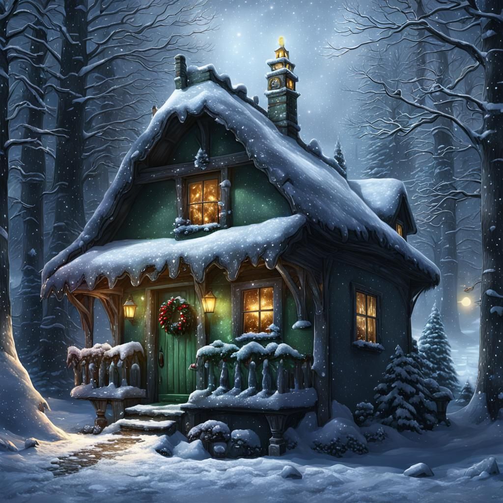 Festive Christmas Elf Matte Painting