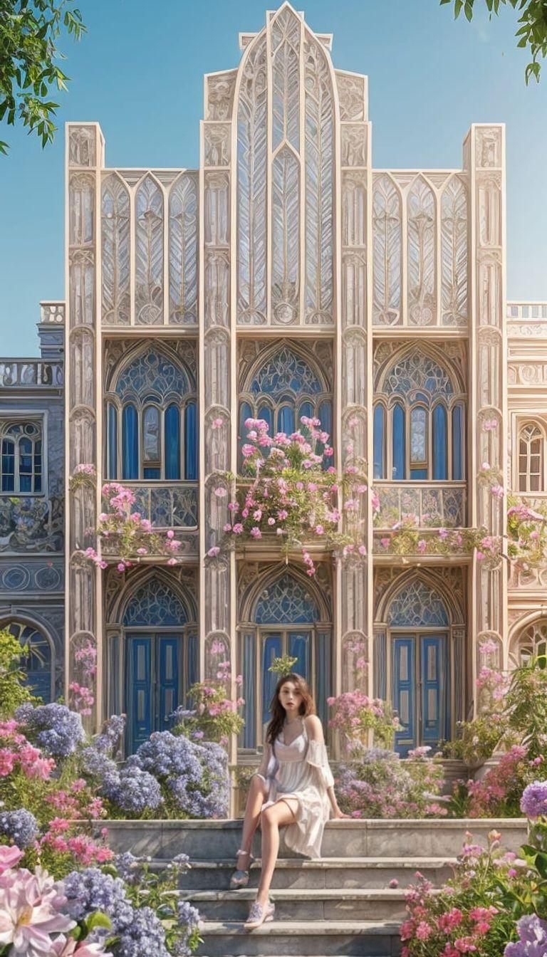 Youthful Zeitgeist: A Vibrant Deco Floral Scene