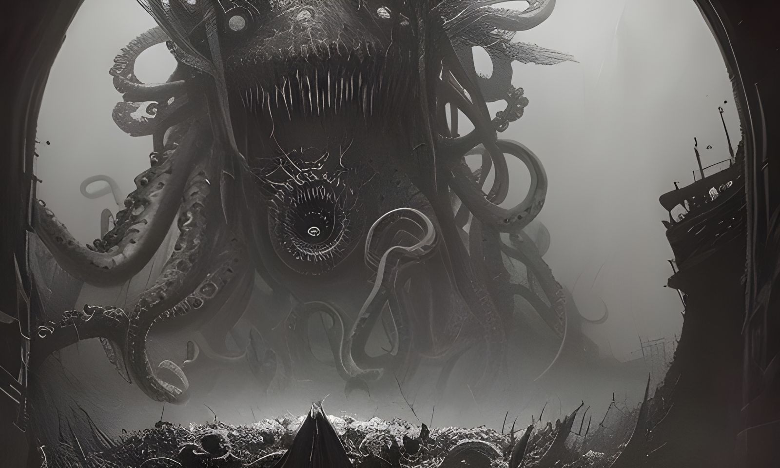 Lovecraftian Horror with Countless Eyes and Tentacles