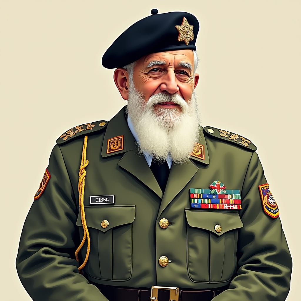 Spiritual Leader Embracing Israeli Heritage in IDF Uniform