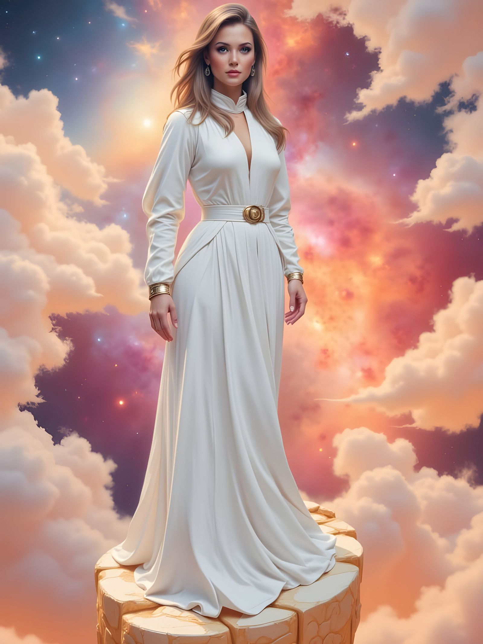 Galactic Goddess: A Classical Abstract Painting