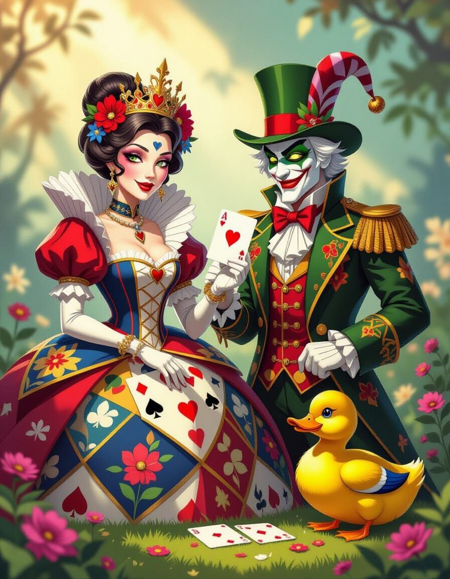 Playing Card Characters Reimagined in Patchwork Style