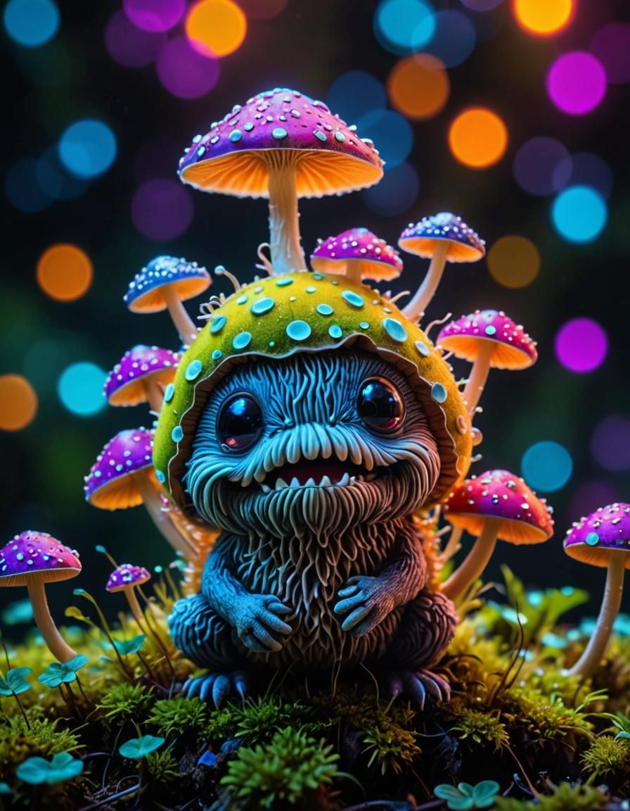 cute little mushroom monster