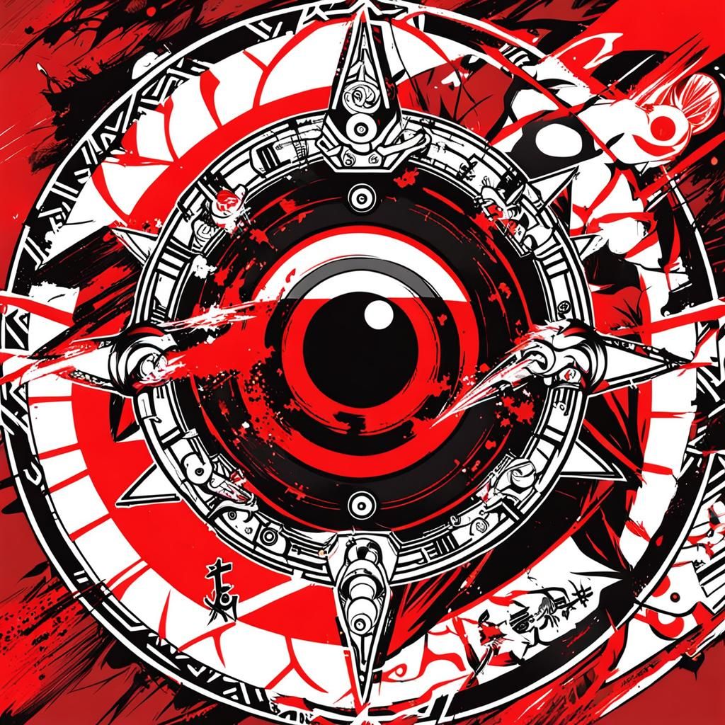 Mangekyou Sharingan in Anime Style