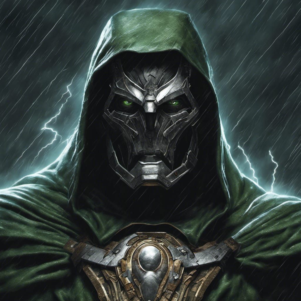 Doctor Doom Portrait in the Style of Digital Art