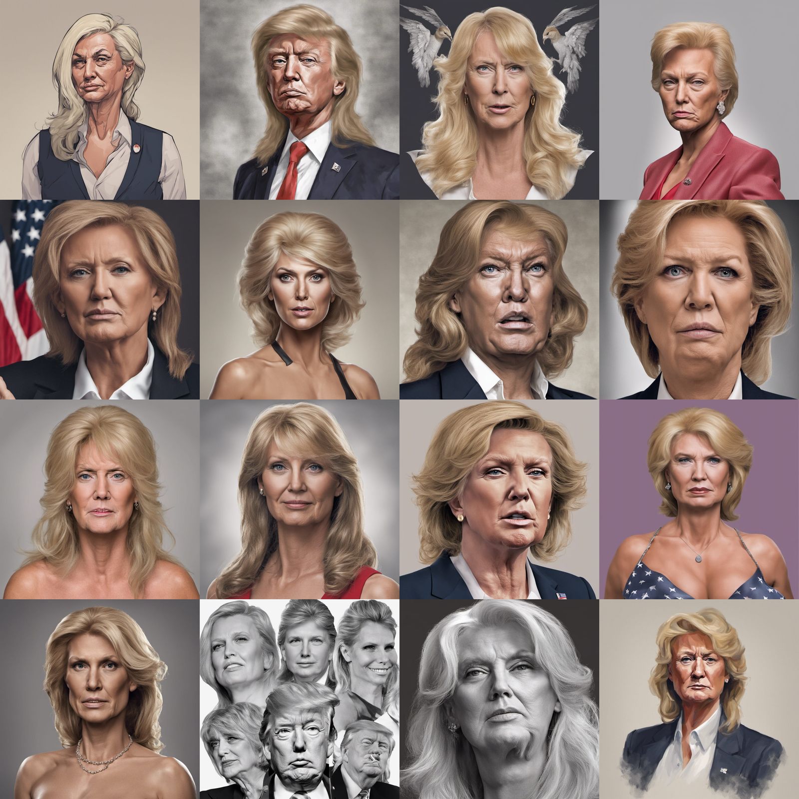 AI Rendering: Donald Trump as a Woman