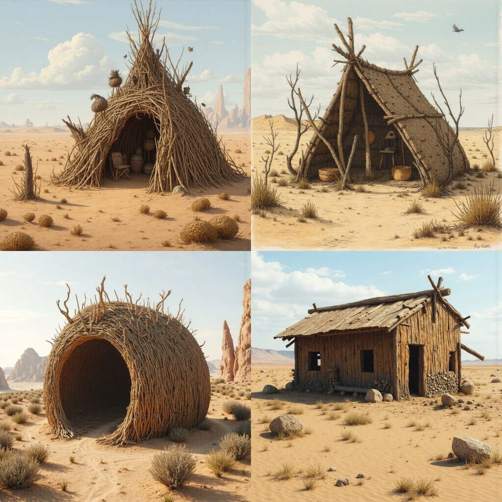 Desert Hut with Trolls