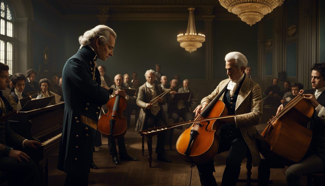 Mozart Teaches Music: Hyperrealistic Mixed-Media Classroom