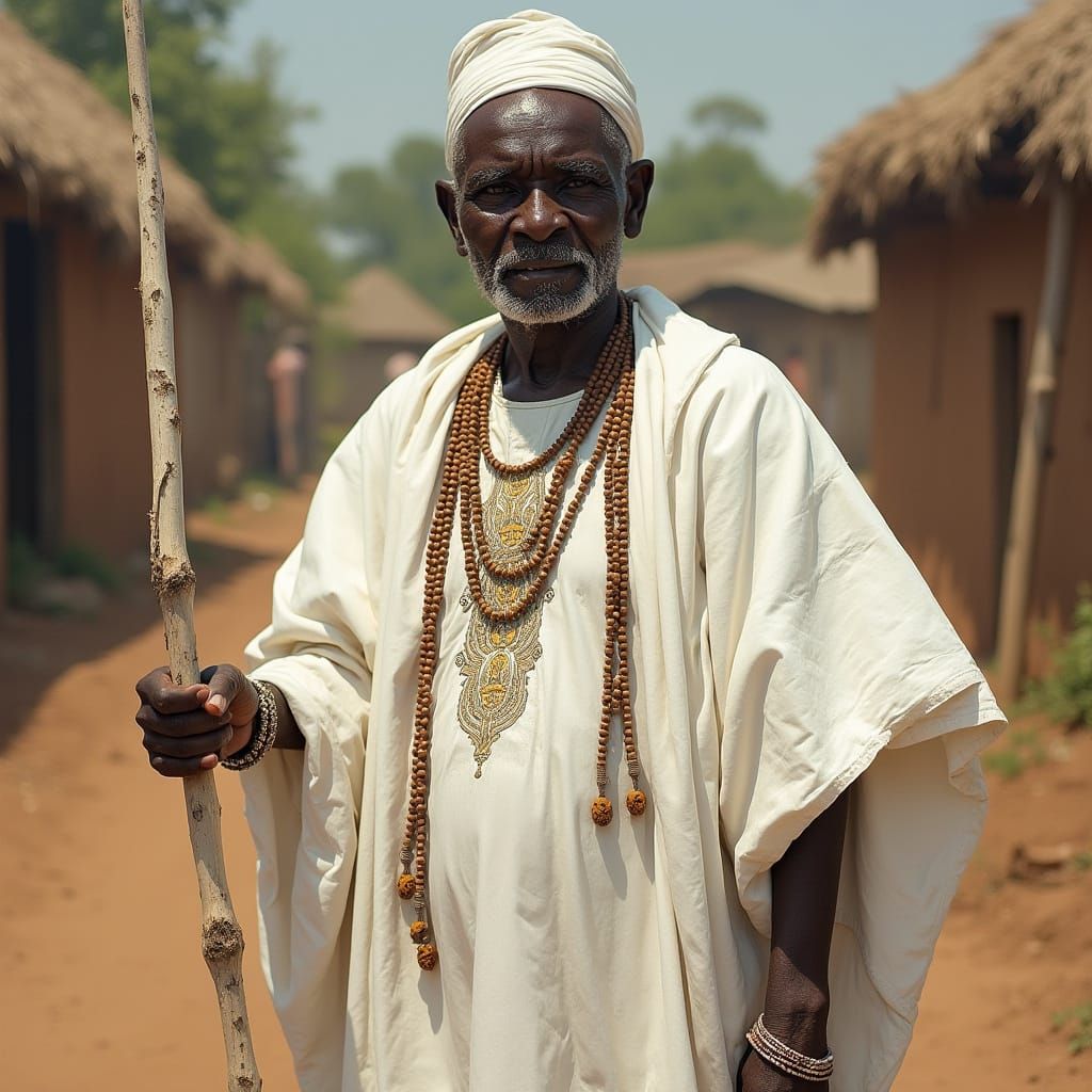 Ọ̀rúnmìlà: Yoruba God in Traditional Village Setting