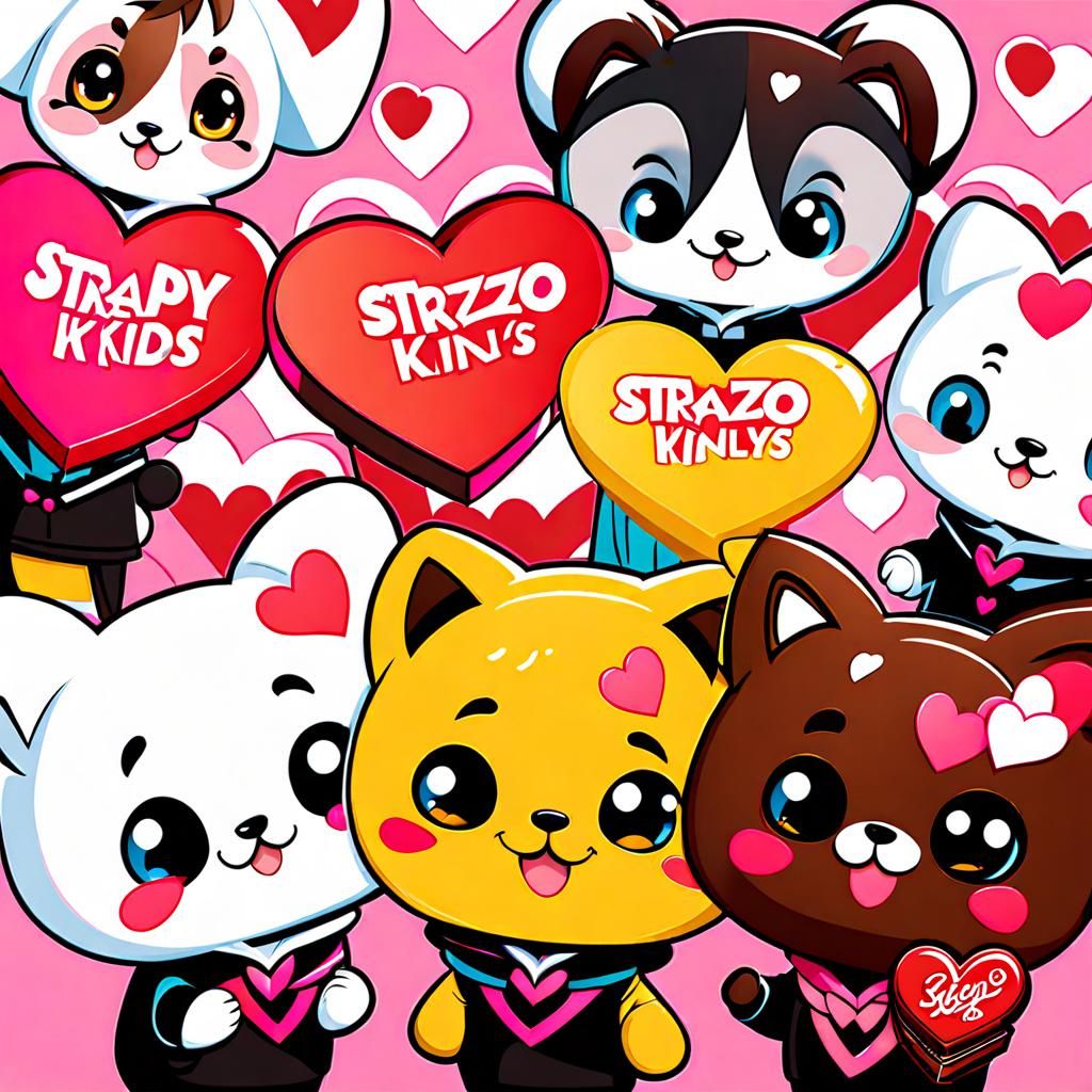 Cartoon SKZOO Characters Celebrate Valentine's Day
