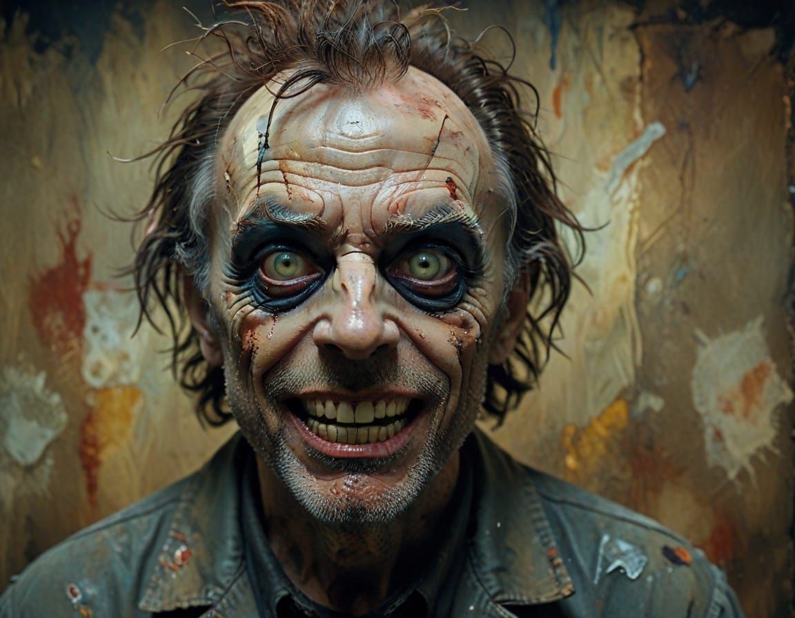 Psychopath Portrait in Radiumpunk Style