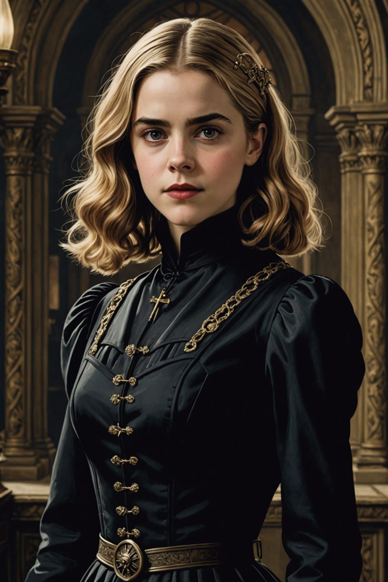 Gothic Vampire Adventuress: A Cinematic Portrait