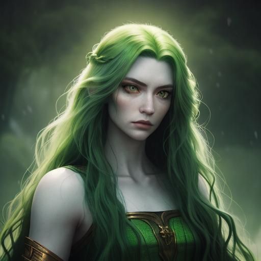 Goddess with Emerald Eyes: Cinematic Film Still