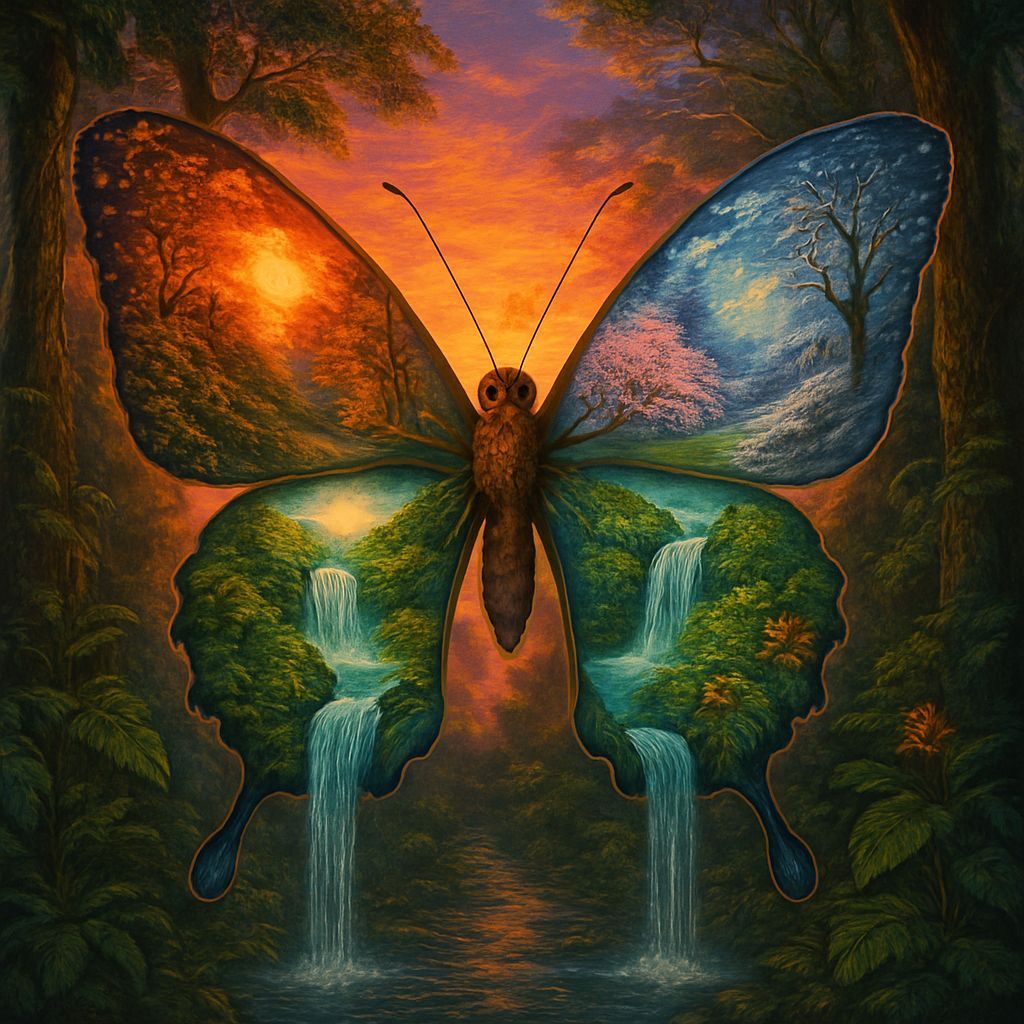 Butterfly of Four Seasons in Rainforest