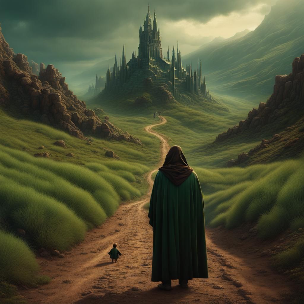 Giant Mole and Boy on Dirt Trail