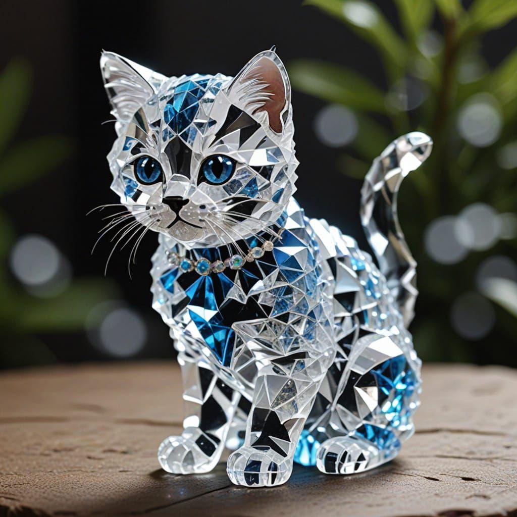 Kitten Transformed into Vibrant Crystal Form