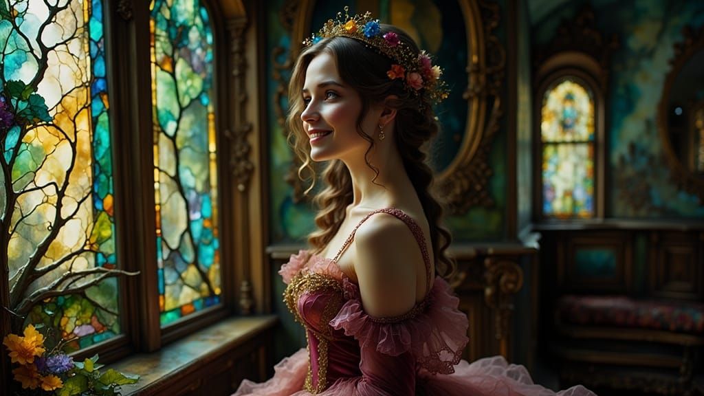 Ethereal Beauty in Crumbling Mansion