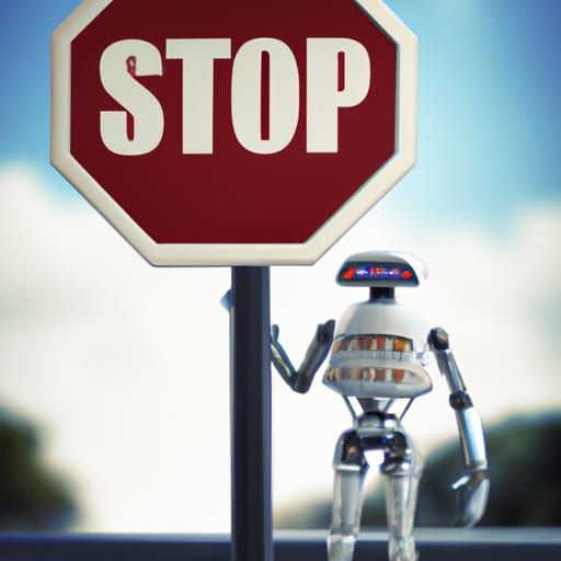 Robot Demands: "STOP! HUMANS!"